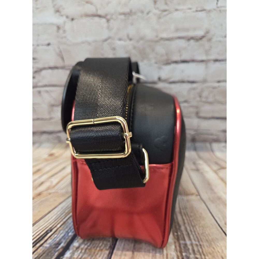 Loungefly Disney Minnie Mouse Metallic Red Bow Ears Crossbody Purse NWT - Picture 3 of 6